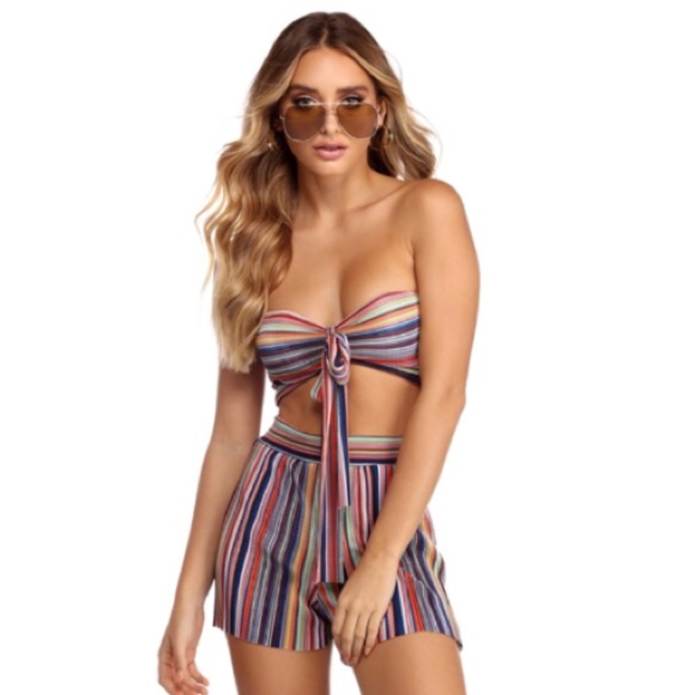 Rainbow Crop Top NWOT